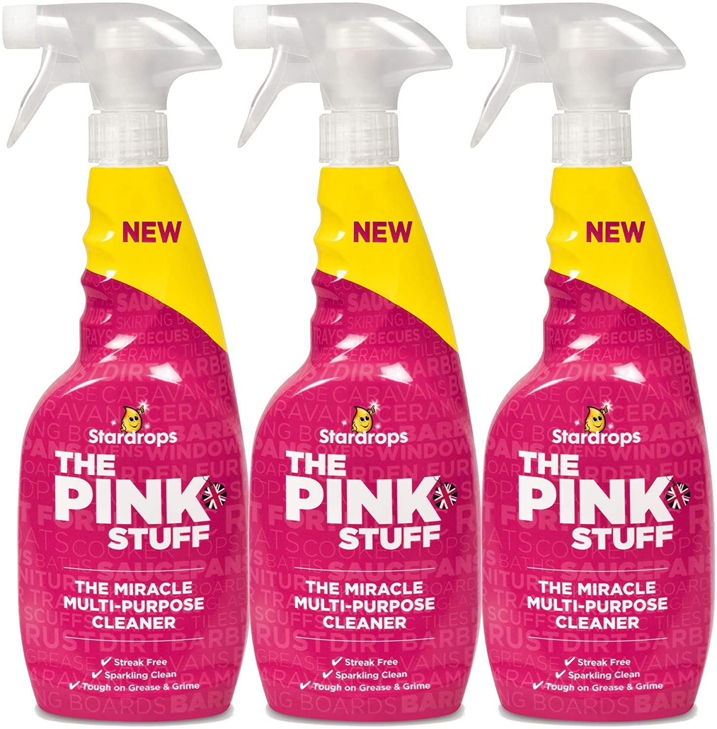 3 x THE PINK STUFF MIRACLE CLEANING PASTE 500g STARDROPS RECOMMEND BY MRS HINCH 