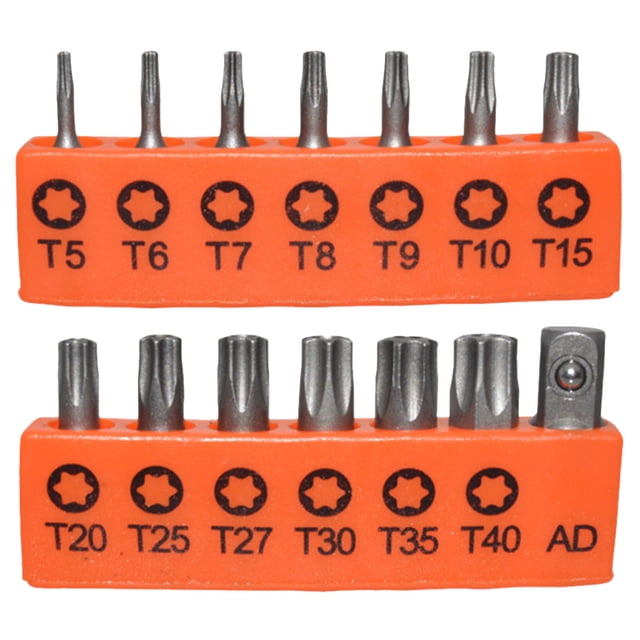 SHISUYAN 1 Set Security Torx Bits Screwdriver with Steel Bits for Metal Wood and Adapter