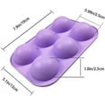 thumbnail image 2 of Ejiaya 2 Pack 6-Cavity Semi Sphere Silicone Mold, Baking Mold for Making Hot Chocolate Bomb, Cake, Jelly, Dome Mousse (Purple), 2 of 7