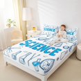 thumbnail image 4 of Homewish Science Chemistry Bed Sheets for Kids, Blue King Sheets, Cartoon Biology Theme Sheet Set, Ultra Soft Bedroom Decor, 4pcs, 4 of 7