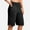 Black, variant on FUNUONY Women's Bermuda Long Shorts with Pockets High Waisted Knee Length Shorts for Women Walking Athletic Workout Shorts High Waisted Athletic Long Shorts Plus Size Wide Leg Yoga Pants Beige L