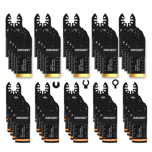 Juego de cuchillas oscilantes AMZWEI Titanium 50 piezas