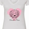 thumbnail image 4 of Inktastic Doodle Mom Women's V-Neck T-Shirt, 4 of 5