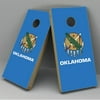 Oklahoma Flag Cornhole Board Vinyl Decal Wrap