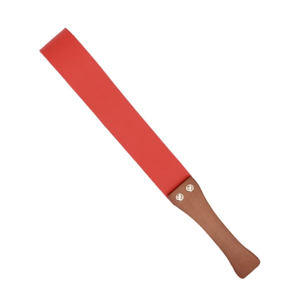 Naiovety Cultivo de equitación de animales con mango de madera, juego de paleta de cuero PU, puesta en escena, látigo de pestañas, Cuidado ecuestre y deportes Rojo