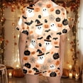 thumbnail image 4 of Ensemble de Pyjama à Manches Courtes et Shorts Imprimé Halloween pour Femmes, 4 of 6