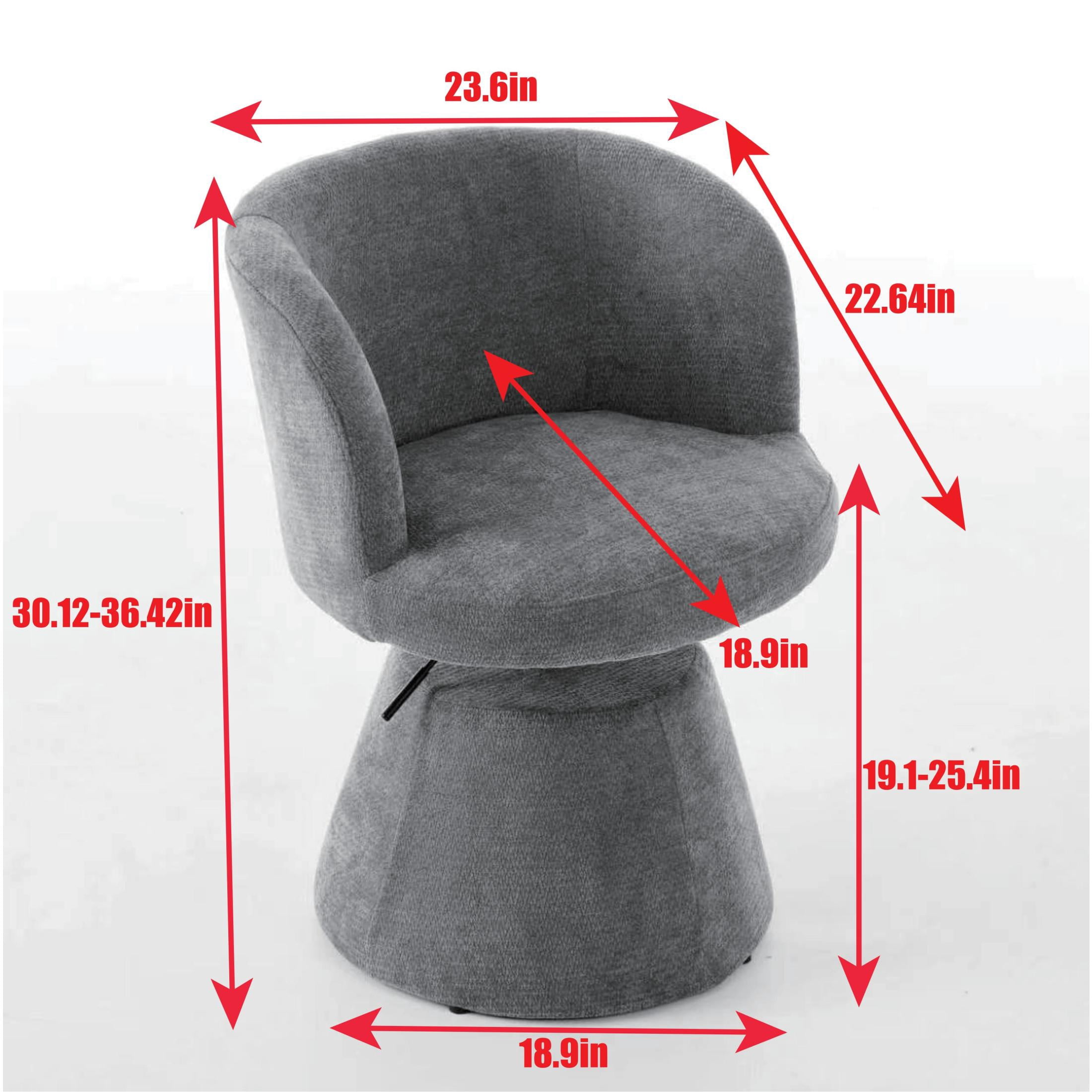 Noble House Adjustable Height Swivel Bar Stool, Chenille Upholstered Round Seat, Metal Base, Terracotta