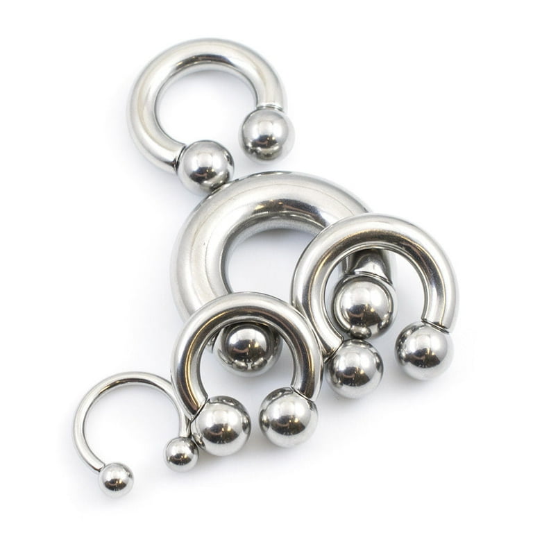 Vsnnsns 12G Septum Rings Surgical Steel Heavy Gauges Earrings For Stretching Hinged