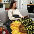 thumbnail image 2 of Sunflower Gifts for Women, Christmas Birthday Gifts for Sunflower Lovers, Inspirational Gifts for Women, Sunflowers Gift for Her Throw Blanket 50x60, Sunshine Gifts for Women/Girls/Friends, 2 of 6