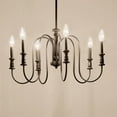 thumbnail image 3 of 52470BK Kichler Lighting Karthe - 6 Light Medium Chandelier In Homestead Style-15.5 Inches Tall and 28.75 Inches Wide-Black Finish    -Traditional, 3 of 11