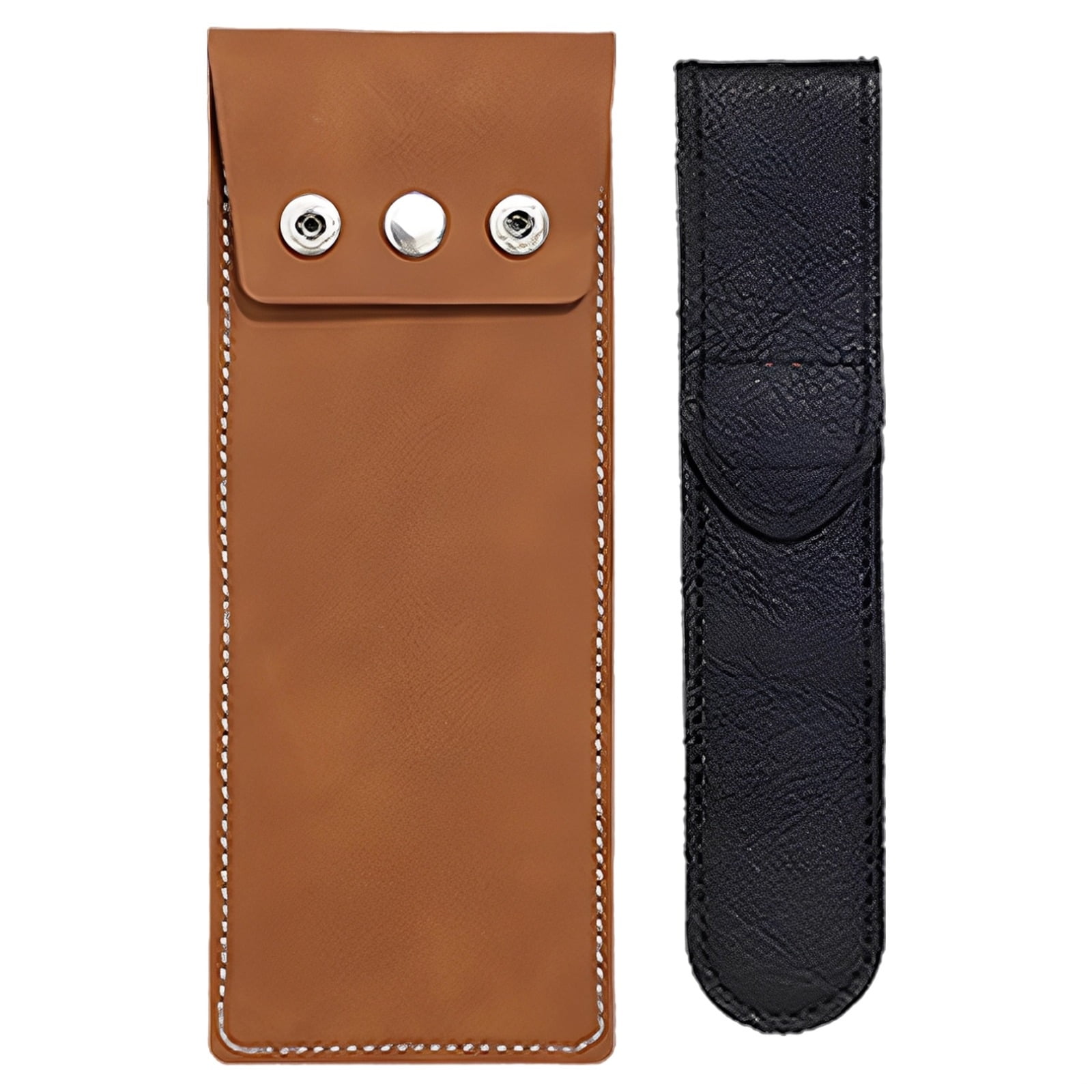 2 Pcs Genuine Leather Archery Quiver Set Bow Carrier Holder Waist Sling Pouch Lightweight Indoor Outdoor Brown Black