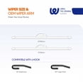 thumbnail image 3 of WOWIPER Wiper Blades Replacement for TOYOTA Tacoma 2015-2005/JEEP Grand Cherokee 2021-2011, Automotive Replacement Windshield Wiper Blades Conventional All-Season- 22"+21", 3 of 12