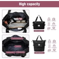 thumbnail image 2 of Large foldable suitcase, lightweight and waterproof suitcase with fixed strap, foldable suitcase with dry and wet compartments [ch], 2 of 5