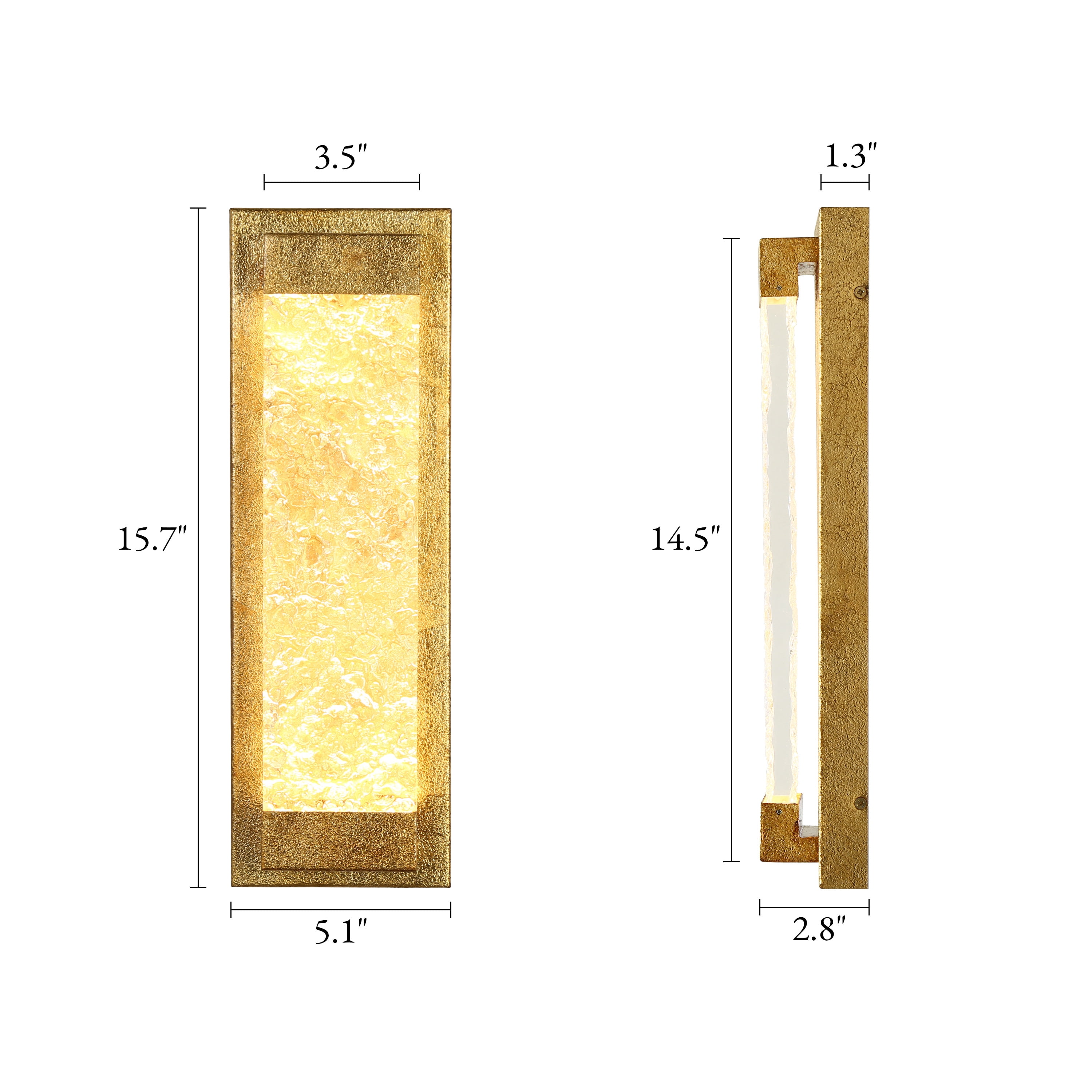 Dashaunda 5.1-in W 1 -Light Antique Gold Wall Sconce