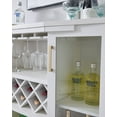 thumbnail image 2 of Home Source Jill Zarin White Bar Cabinet with Gold Accent Handles, 2 of 7