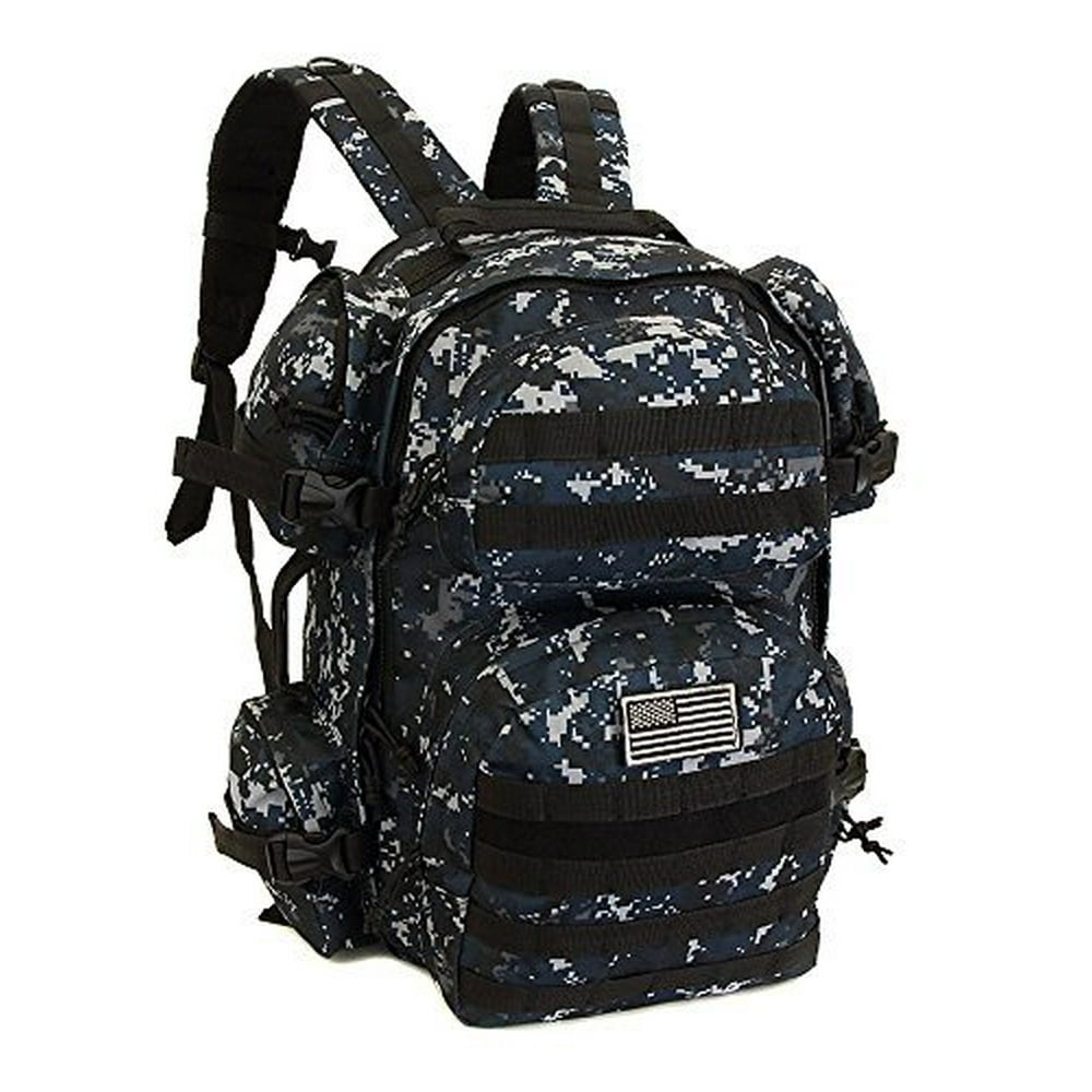 Nexpak Large Expandable Tactical Molle HydrationReady Backpack Navy