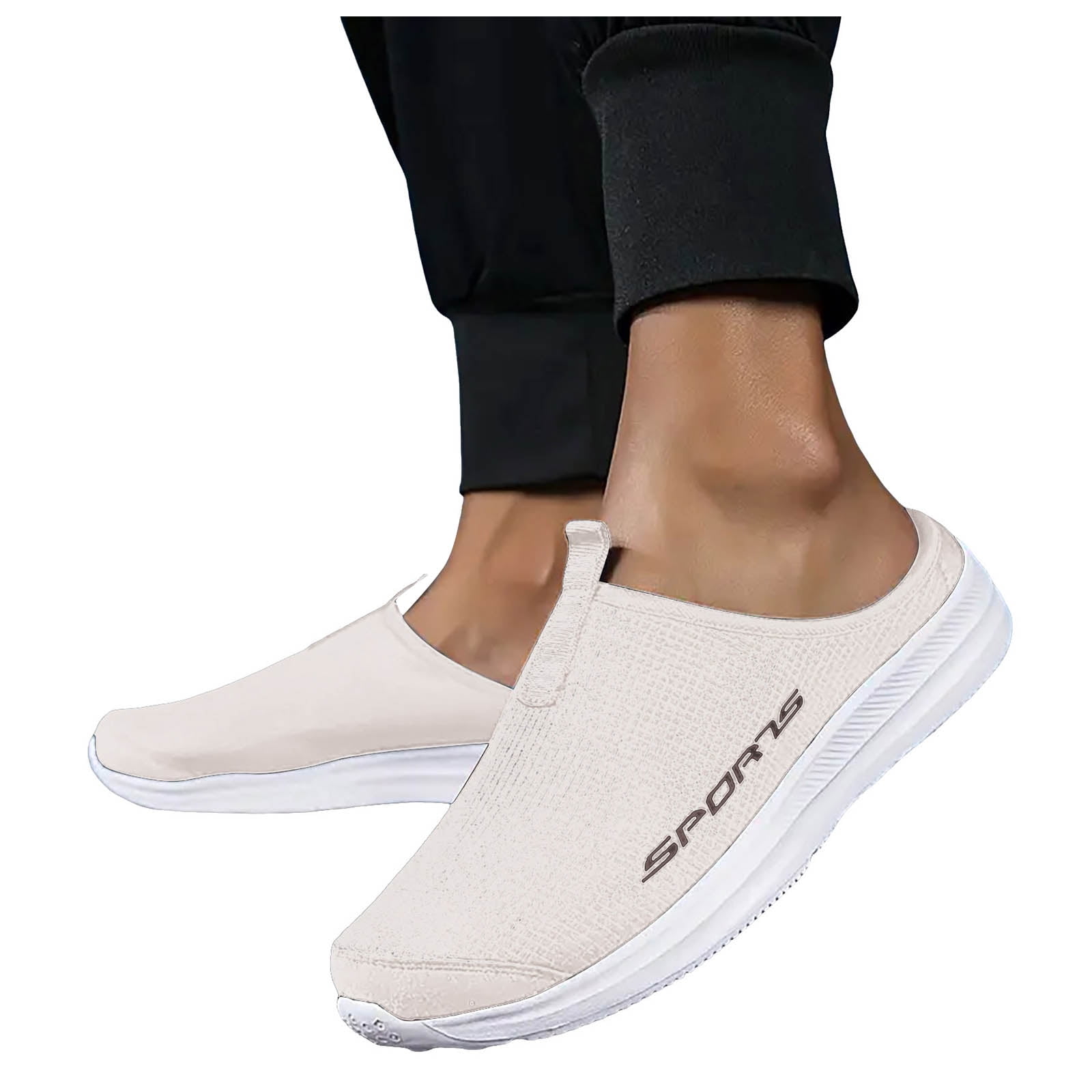 Womens Mens Breathable Mesh Slip on Mules Walking Sneakers Open