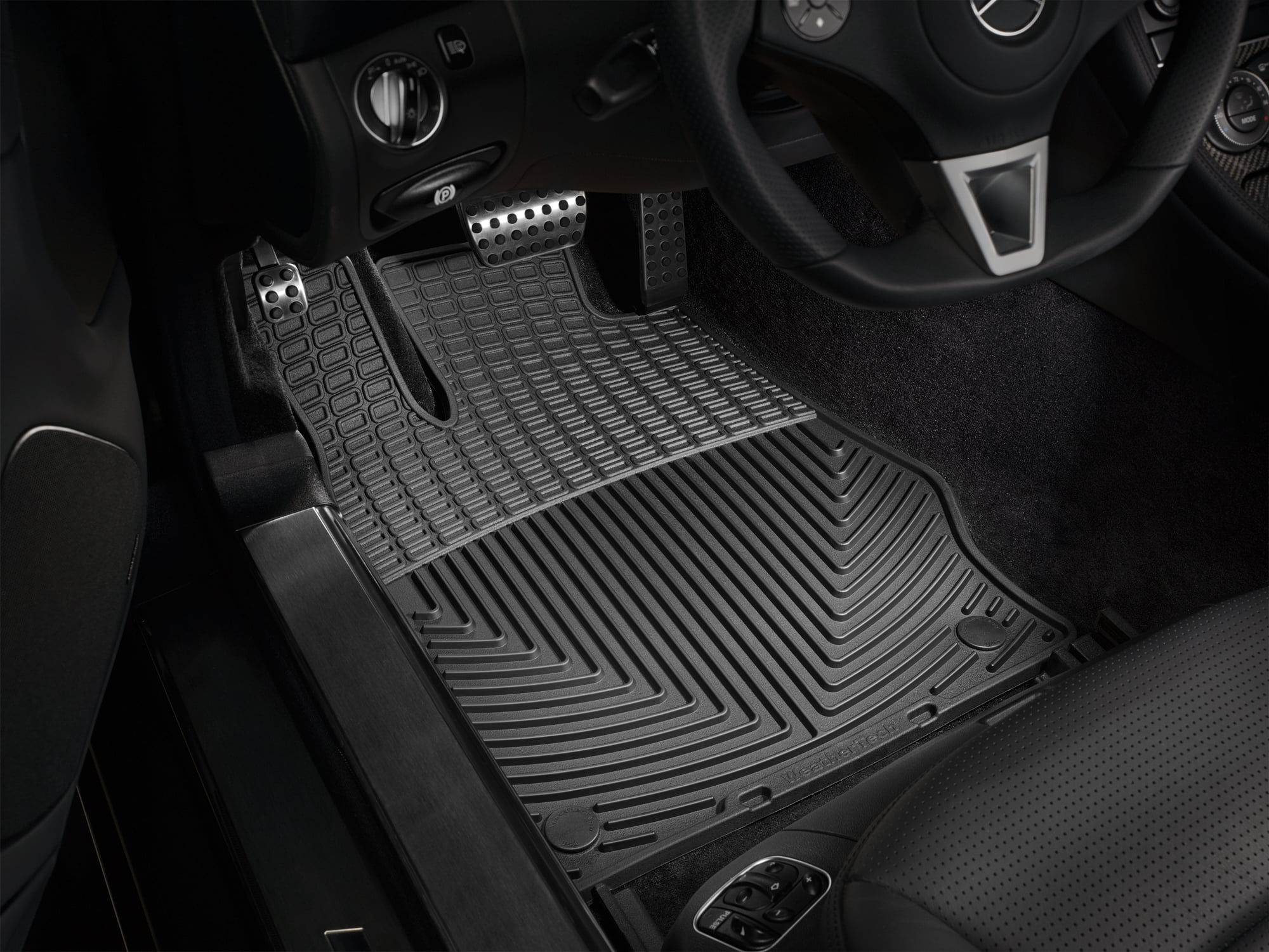 WeatherTech All-Weather Floor Mats compatible with Mercedes SL-Class, SL 55 AMG, SL 63 AMG, SL 65 AMG - 1st Row (Driver & Passenger), Black