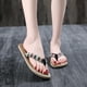 thumbnail image 1 of Chanclas de paja de imitación de playa de verano para mujer Chanclas de playa planas de moda Wmkox8yii  hj789, 1 of 9