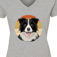 thumbnail image 4 of Inktastic Border Collie Cute Dog Women's V-Neck T-Shirt, 4 of 5