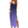 thumbnail image 2 of SMihono Robes d'Été Bohémiennes pour Femmes Grande Taille Mode Décontractée Col en V Imprimé Robes d'Été Sans Manches Robe Pull, 2 of 6