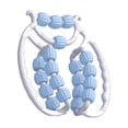 thumbnail image 2 of 20 ruedas Fascia Relax Roller rodillo puntos de presión Manual brazo pierna cuerpo Azul, 2 of 8