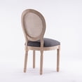 thumbnail image 6 of Dining Chairs Dining Chairs Set of 2 French Country,Rattan Upholstered Vintage Farmhouse Fabric Chair with Round Backrest and Solid Wood Legs,Mid Century Antique Chair for Living Room,Kitchen,Restaur, 6 of 14
