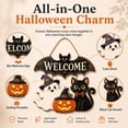 thumbnail image 3 of Halloween Decorations, Wooden Door Sign for Front Door with Black Cat, Ghost, Pumpkin & Bat, 3 of 7