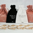 thumbnail image 3 of Set of 4 Bridal Party Proposal Pouch with Butterfly Bracelet - 4 Bridesmaids -White, 3 of 10