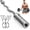 Silver, variant on Olympic EZ Curl Barbell Bar, 47” Strength Training EZ Bar for Weight Lifting,Hip Thrusts,Biceps, triceps, Back/Leg Muscle Exercise,Chrome Curling Bar for 2 Inch Weight Plates,with 2 Spring Collars