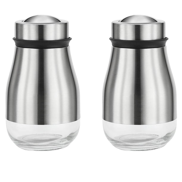 Juego De 2 Botellas De Condimentos Saleros Y Pimenteros Con Agujeros De Vertido Ajustables Dispensador De Especias Herramienta De Cocina Vogacara HA035539-00