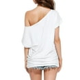 thumbnail image 7 of Weardear Women's Off Shoulder Top Plus Size T Shirts Casual Summer Loose Short Sleeve Tunics Tops, 7 of 7