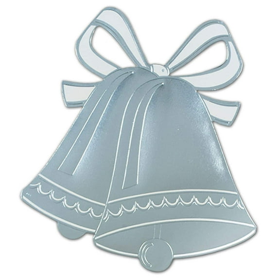 Beistle Silver Wedding Bells Foil Cutout-1 Pc