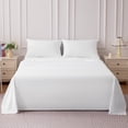 thumbnail image 3 of SLEEP ZONE 85gsm Bed Sheet Set, Microfiber Wrinkle-free Bedding set with 14" Pocket White, Queen, 3 of 15