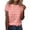 D-Orange, variant on Womens Tops Short Sleeve Boho Floral Print T Shirts Crew Neck Casual T Shirts Work Clothes (B-Green S)