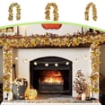 thumbnail image 1 of Guirnalda artificial de calabaza y hoja de arce | Otoño: Decoraciones de Acción de Gracias de Halloween para interiores y exteriores | Enredadera de ratán colgante multicolor | Decoración de pared, 1 of 7