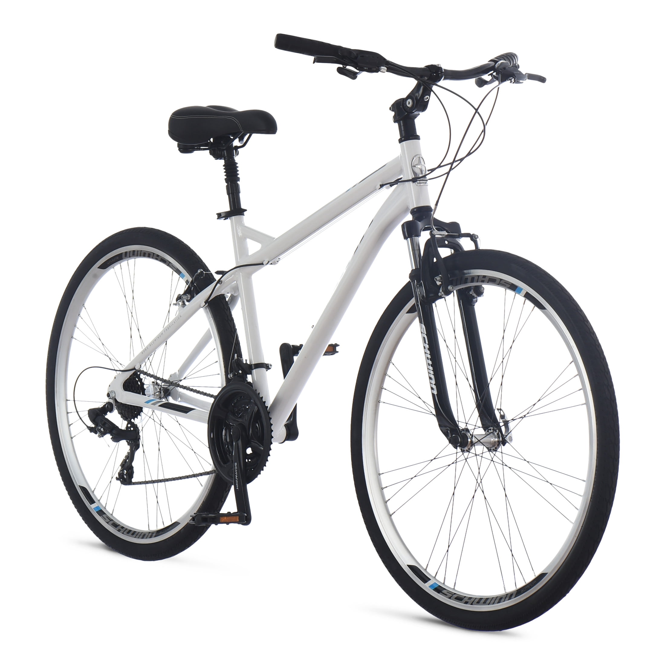 Schwinn Network 3.0 Hybrid Bike, 700c Wheel, 21 Speed, White