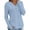 Light Blue, variant on Womens Long Sleeve V Neck Henley Shirts Hooded Pullover with Thumb Holes, Summer Casual Athletic Running Hiking Tops Quick Dry Workout Clothes with Kangaroo Pocket