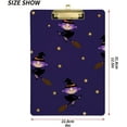 thumbnail image 3 of FMSHPON Halloween Cute Witch Clipboard Hardboard Wood Nursing Clip Board and Pull for Standard A4 Letter 13x9 inches, 3 of 8