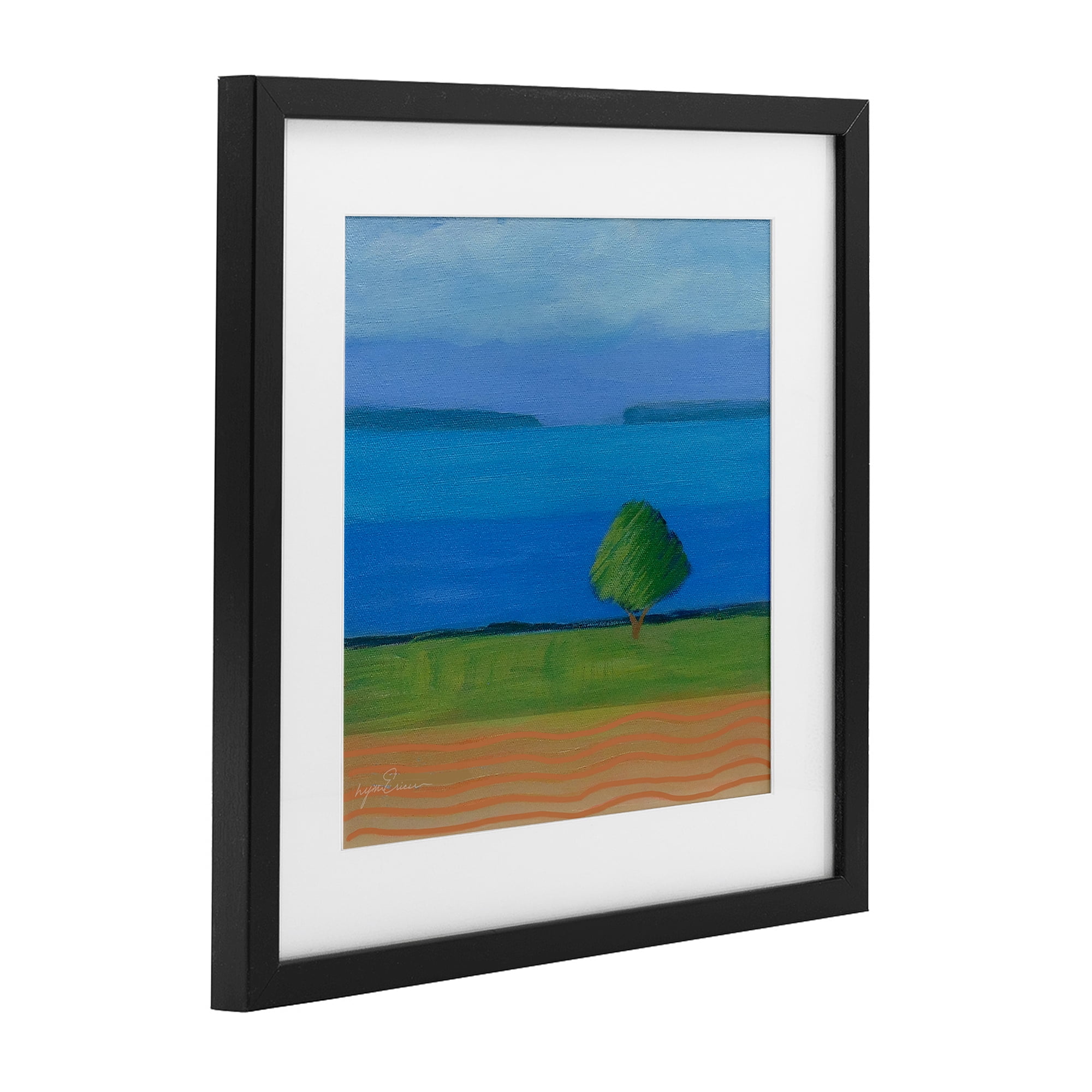 Stupell Industries Lone Tree at Spring Cove Black Framed Print Under Glass, design by Lynn Ericson Fine Art