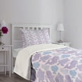 thumbnail image 3 of Ambesonne Whale Quilted Bedspread Set 2 Pcs, Sea Life Paisley Illustration, Twin Size, Pale Pink Purple Blue, 3 of 5