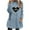 #0135-Blue, variant on Uootdi Plus Size Womens Fleece Gift Lined Long Sleeve Sweatshirt Sherpa Fuzzy Sweater Print Tops Print Tops Warm Winte r Clothes
