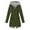 Army Green, variant on Meichang Women's Outdoor Raincoats Casual Waterproof Windproof Rain Jackets Winter Warm Zip Up Hooded Overcoats Basic Solid Color Coats with Snap Pockets