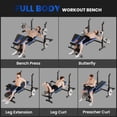 thumbnail image 4 of Soozier Adjustable Weight Bench with Leg Extension, Home Gym Bench, Blue, 4 of 10