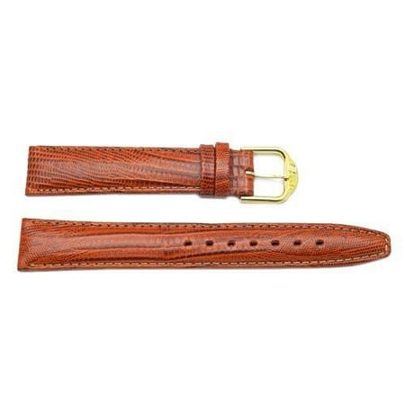 Dial Lizard Strap - 16mm Genuine Leather Brown Lizard Grain Replacement Watch Band Watch Strap