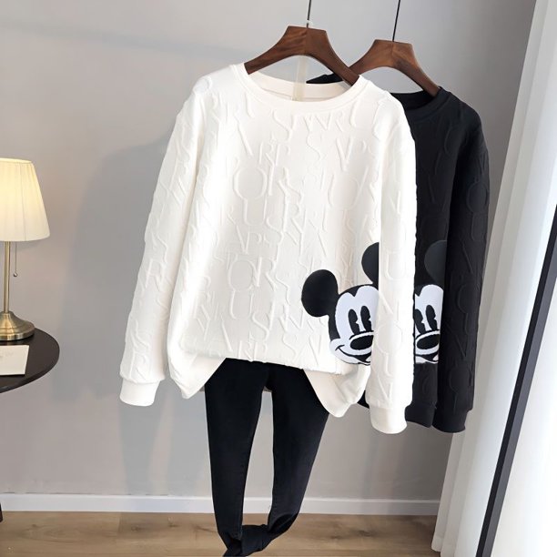 Nueva gran oferta de sudaderas holgadas con estampado de Mickey Mouse a la moda de Anime de Disney, jersey de dibujos animados para primavera y otoño, ropa superior, regalos bonitos