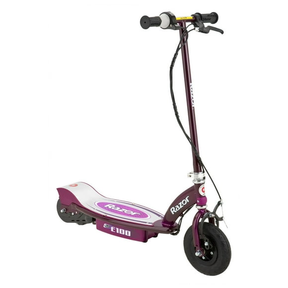 Razor E100 Motorized 24V Rechargeable Electric Powered Kids Scooter, Purple