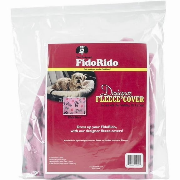 FidoRido Pet Products Designer Fleece Pet Seat Cover, Pink