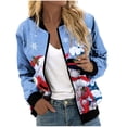 thumbnail image 2 of Lightweight Jacket Women Clearance Sale 2023,Women's Bomber Jacket 2023 Dressy Casual Coat Fall Fashion Full Zip Up Outerwear Windbreaker with Pockets, 2 of 4
