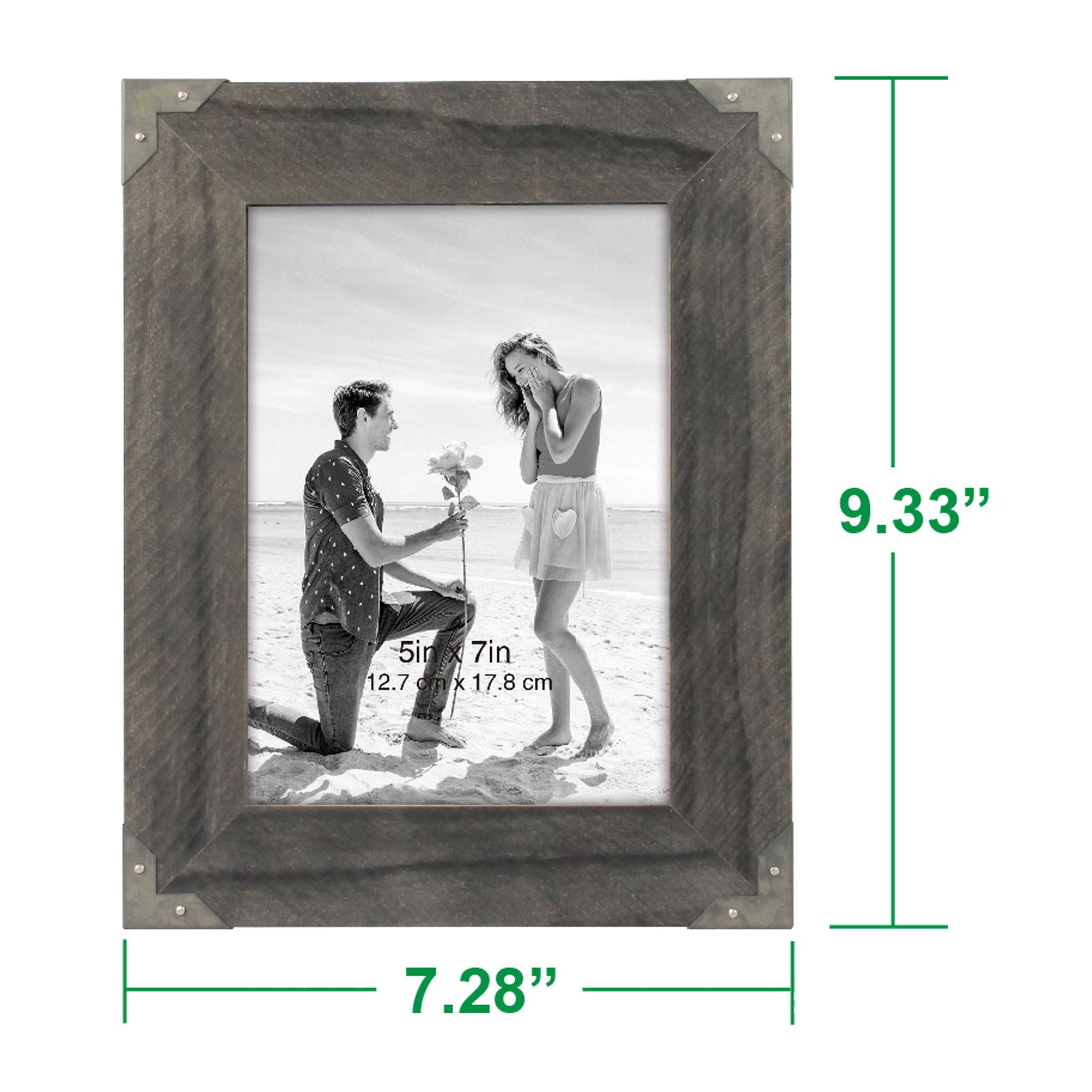 Better Homes & Gardens 5" x 7" Rectangle Wood Tabletop Single Picture Frame, Brown